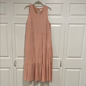 a new day Blush Sleeveless Midi Dress